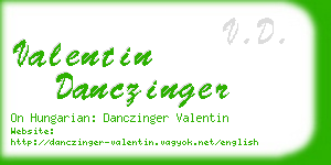 valentin danczinger business card